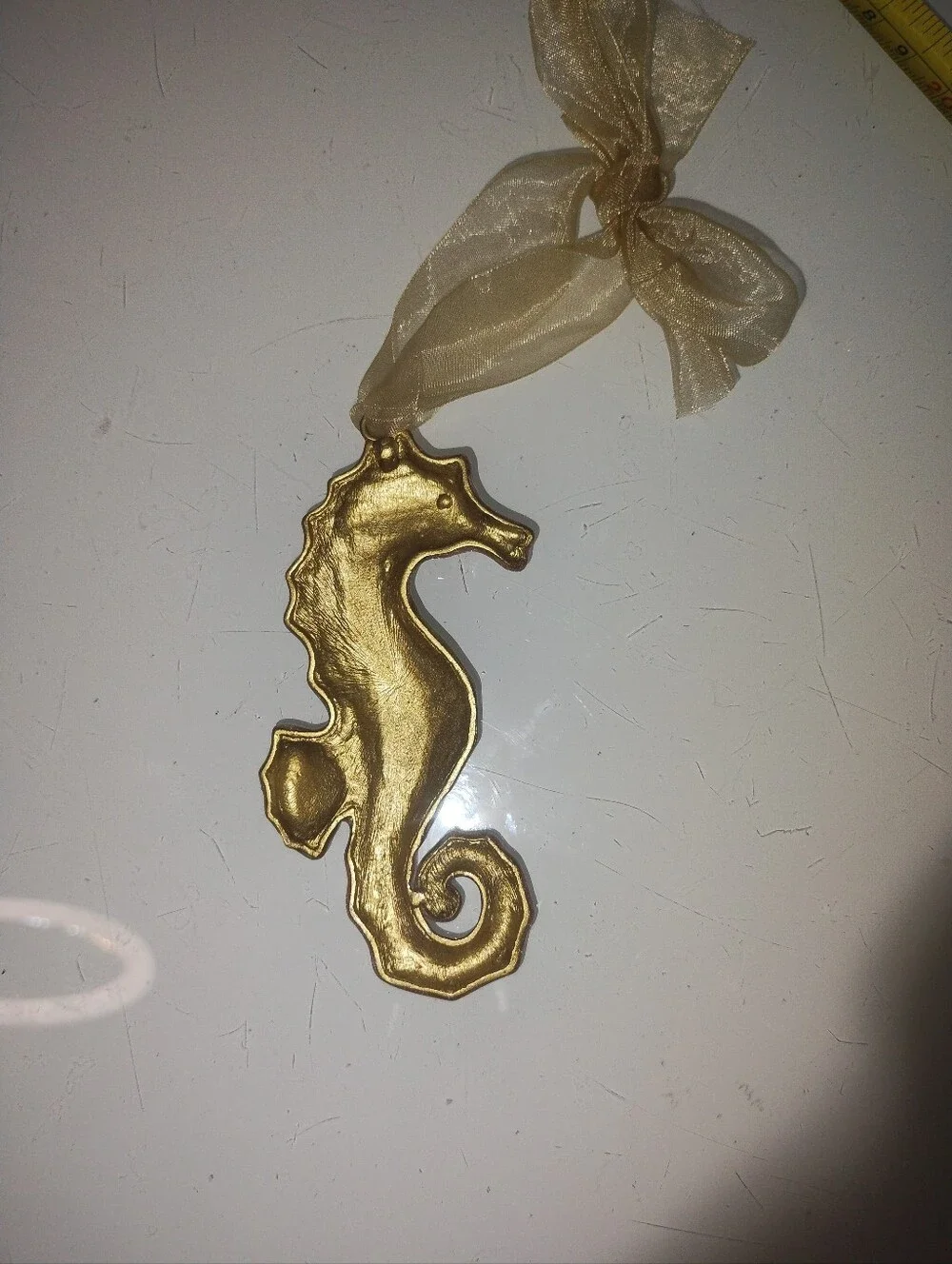 Metal Alloy Enamel Seahorse Ornament